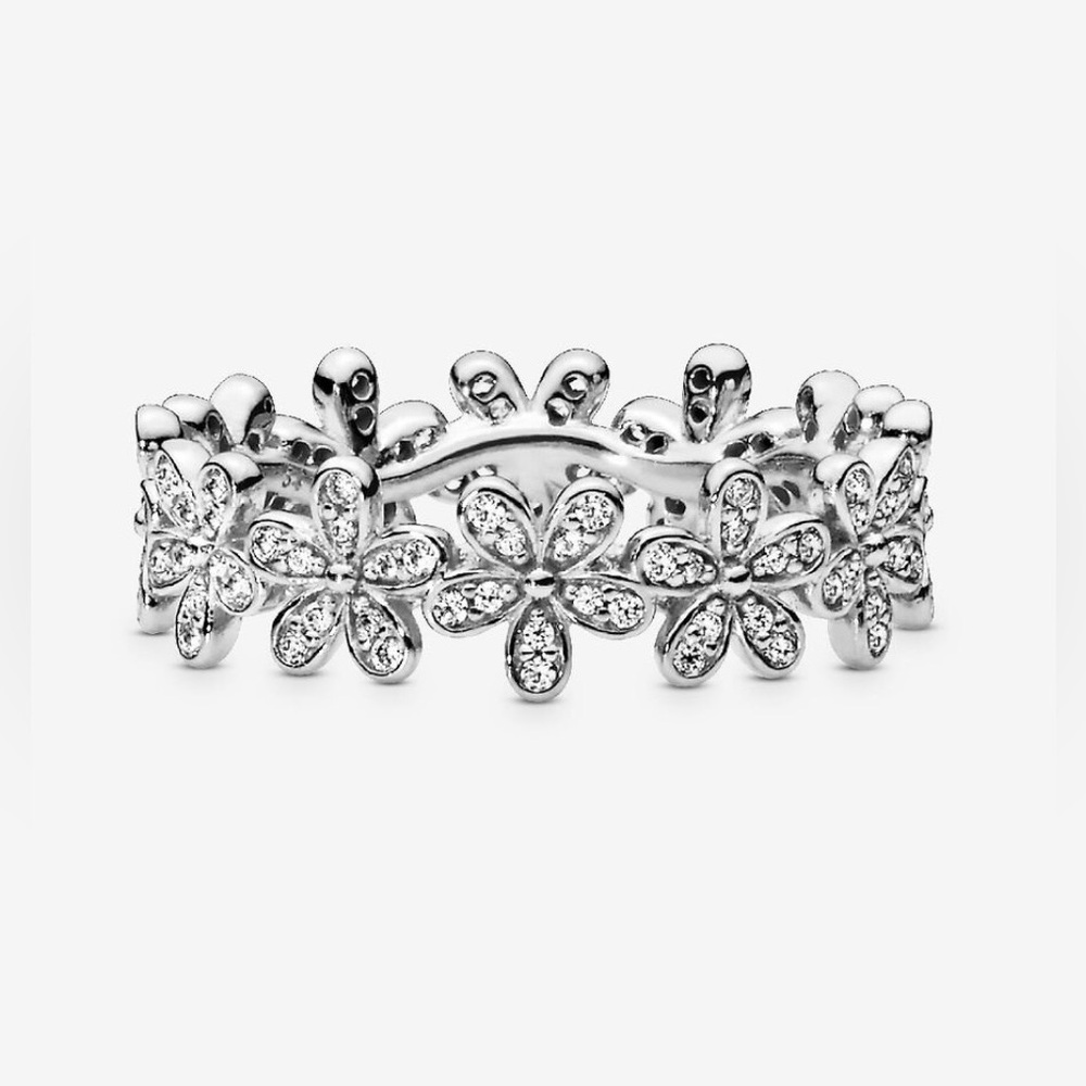 Pandora Silver Daisy Pavé Ring